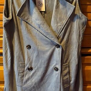 Sincerely Jules Double-Breasted Gray Vest